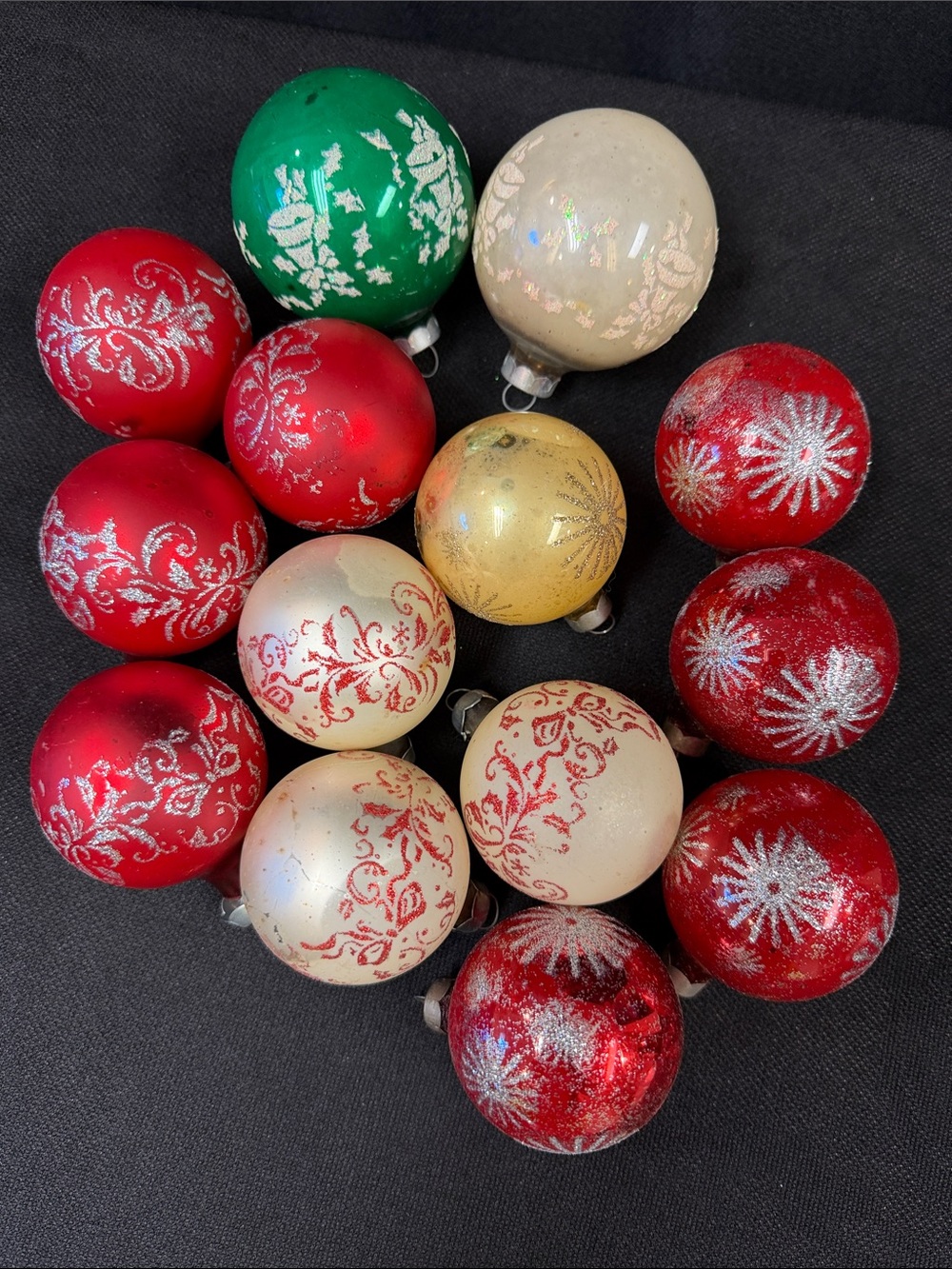 Rauch Vintage Mercury Glass Holiday Ornament Set